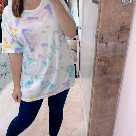 Gitano vintage paint splatter T-shirt size 18W - Picture 1 of 5